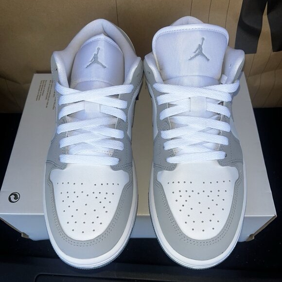 NEW Nike Air Jordan 1 Low 'White Wolf Grey' DC0774-105 Women Size 8 - Picture 5 of 6